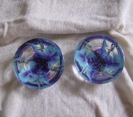 VOTIVES (2) PURPLE/TEAL