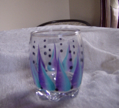 SHOTGLASS (2) PURPLE/TEAL
